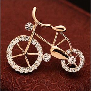 51ky4l2rlrL._AC_ Alloy Rhinestone Inlaid Bicycle Brooch Pin-Golden (1 Pcs)-B0D9H9KMQ6