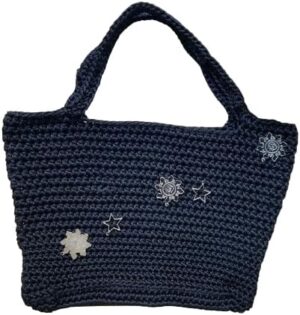 Handmade Crochet Crossbody Bag 35 * 27 * 7 cm-B0D365WDSN