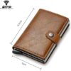 Fashion Business Carbon Fiber Credit Card Holder Wallet Men Rfid Metal Thin Pop Up Minimalist Wallet Small Purse Metal Wallet Color may be vary (Blue)-B0DKBZZ564