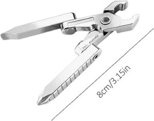 [ 1Pc ] Pocket Plier Multifunction Foldaway Keychain Screwdriver,Folding Plier for Camping Survival EDC Tools Repair (code 054)-B0DQ9S51L6