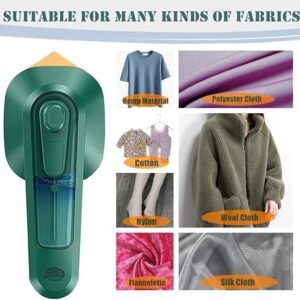 1Pcs Steam Iron, Mini Steam Iron for Clothes and Travel, Mini Iron 2 in 1: Portable Flat Iron and Spoon with Steam Ironing and Dry Ironing - 30W (Green)-B0DP6G7Q81