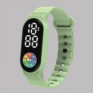 Wrist Watch Touch Control Digital Display Waterproof High Clarity Exact Time Multi-function Kids Electronic Watch Daily Accessory -Green As Shown-B0DBFMC3X6