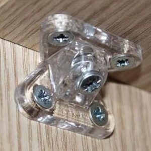 Furniture cabinet butterfly Corner connectors, L corner bracket, Mounting Bracket for Furniture, wardrobe and kitchen cabinet (12 PCS+48 Screws)-B0DPDGLT3T