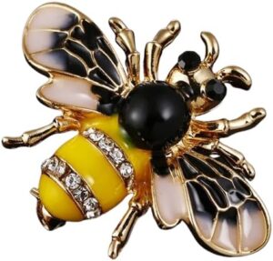 Unisex Enamel Bee Brooches Insect Brooch Pin Cute Small Badges Fashion Jewelry Wholesale Women and Men Jewelry hot-B0D398QD4G