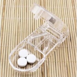 [1Pcs - Transparency ] 1PC Medicine Pill Holder Tablet Cutter Splitter Pill Case Mini Useful Portable Storage Box Pill Tablet Pill Cutter Divider-B0D529LKDW