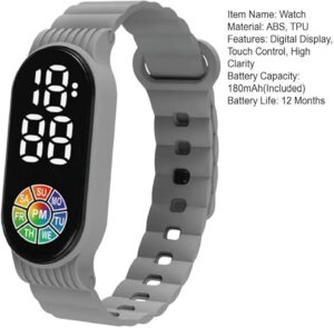 Wrist Watch Touch Control Digital Display Waterproof High Clarity Exact Time Multi-function Kids Electronic Watch Daily Accessory -Green As Shown-B0DBFMC3X6