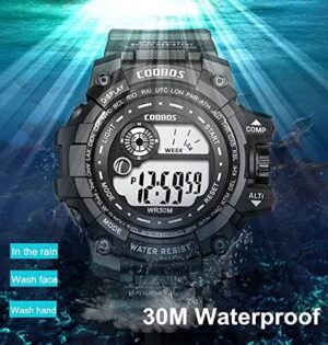 Men LED Digital Watches Luminous Fashion Sport Waterproof-B09NYJ5YQN