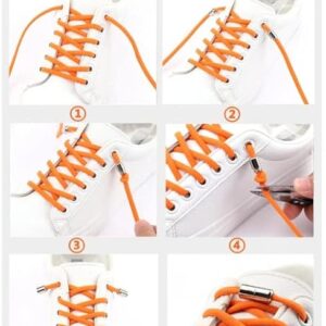 2 Pcs Elastic Laces Clasps Metal Capsule Lock Buckles Tip Ends No Tie Shoelaces Tieless Elastic Lazy Shoelace Accessries (Browne)B0BKC59HV5