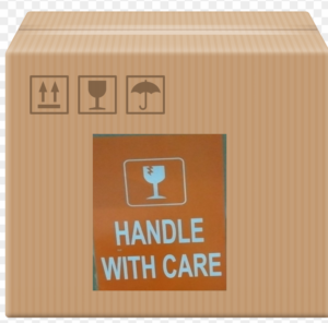 ملصق تحذير قابل للكسر، برتقالي، 100 ورقة لاصقة