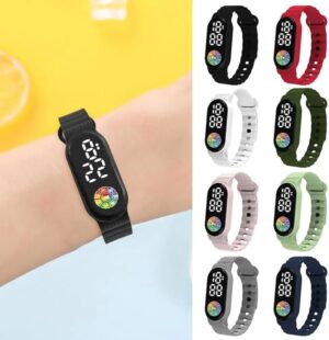 Wrist Watch Touch Control Digital Display Waterproof High Clarity Exact Time Multi-function Kids Electronic Watch Daily Accessory -Green As Shown-B0DBFMC3X6