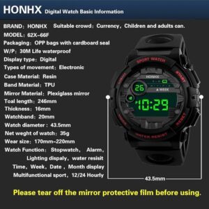Mens Digital Led Color Changer Watch Date Sport Men Outdoor Electronic Watch Erkek Kol Saati Saat Erkek Kol Saati Relogio Masculi-B0CXDYP5Q3