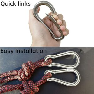 Vok 2Pcs Auto Locking Carabiner Clip, 12KN 1200Kg Durable D-ring Carabiners Aluminum Alloy Locking Carabiners Hook for Outdoor, Camping, Hiking, Traveling, Fishing, Backpack (2pcs1)-B08N1KSFPV