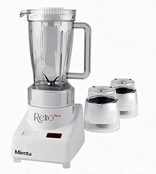 MySouq.co.-Marketplace Mienta BL-721 Blender & mixer with Grater And Grinder +Free Gifts Set of 3 Plastic Containers - 500 Watt - Made In Egypt-B0D6TC1FL8