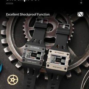 [1Pcs] Mens Digital Sports Watch, Big Numbers, Large Display Face Big Digits, Easy to Read, Waterproof, Running Military Watch-B0DQVQJ98H