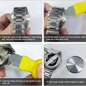 1Pcs (Small) Watch Repair Tool Watch Case Opener Knife Back Cover Pry Remover for Battery Replacement Watch Accessory (002) Random Color-B0CTRS98T6