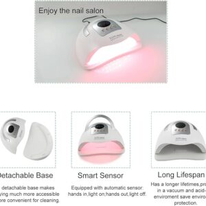 Nail Dryer 320W SUN X26 Max Nail UV LED Lamp Manicure Apparatus Phototherapy Manicure Lamp Quick Dry Nail Gel Dryer Lamp Sensor (Color : 320W SUN X26 MAX H,81 LED Plugs Type : EU)-B0DPCT7BP1