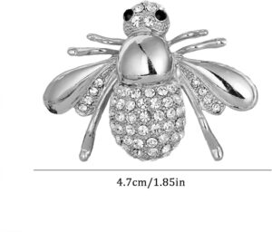 (1 Pcs) (Color As Pic) Rhinestone Animal Shape Brooch Enamel Pin Antique Color Fashion Insect Brooches For Women Fine Jewelry Animal Little Bee Brooches-B0CBYYCM41