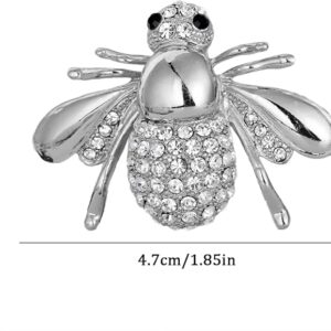 (1 Pcs) (Color As Pic) Rhinestone Animal Shape Brooch Enamel Pin Antique Color Fashion Insect Brooches For Women Fine Jewelry Animal Little Bee Brooches-B0CBYYCM41