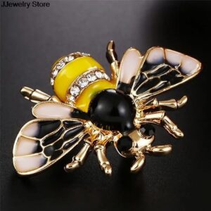 Unisex Enamel Bee Brooches Insect Brooch Pin Cute Small Badges Fashion Jewelry Wholesale Women and Men Jewelry hot-B0D398QD4G