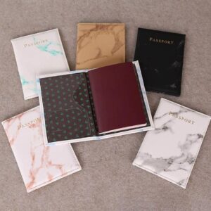 1PCs Travel Passport ID Card Cover Holder Case Faux Leather Color May Little Different (Black As Shown)-B0CV2XBXR5