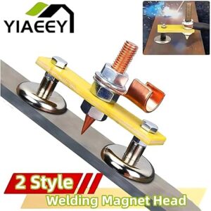 1pc Welding Magnet Head Magnetic Welding Ground Clamp Holder Fixture Strong Welder Sheet Metal Repair Machine Ground Wire Clamp-B0DPFJYVYD