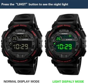 Mens Digital Led Color Changer Watch Date Sport Men Outdoor Electronic Watch Erkek Kol Saati Saat Erkek Kol Saati Relogio Masculi-B0CXDYP5Q3