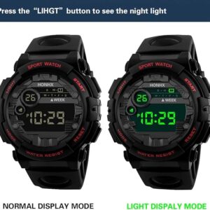 Mens Digital Led Color Changer Watch Date Sport Men Outdoor Electronic Watch Erkek Kol Saati Saat Erkek Kol Saati Relogio Masculi-B0CXDYP5Q3