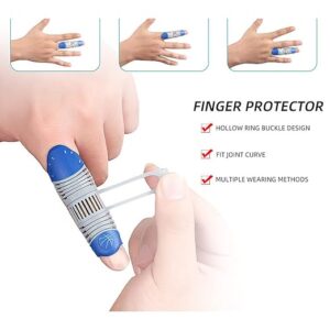 Yosoo Health Gear Finger Splint, Basketball Finger Guard, Finger Support Brace for Basketball Volleyball, Hollow Out Type Finger Sleeve Support Protector(M)-B0BC1BDRV8