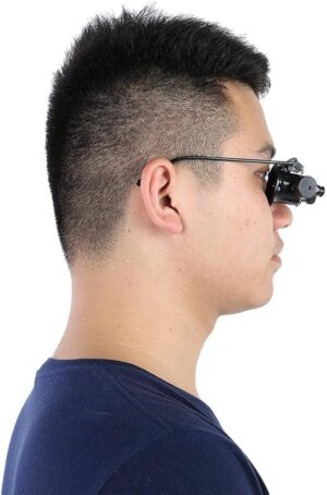 1PCS - 20X LED Light Monocular Eyeglasses Magnifier Head Magnifying Glass Loupe Jewelry Watch Part Repair Tool Accessory for Watchmaker-B0C3SZFJFQ