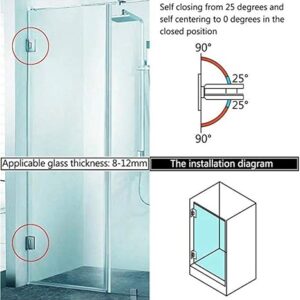 61UO8loj4AL._AC_SX466_ Heavy Duty 180 Degree Glass Door Cupboard Showcase Cabinet Clamp Glass Shower Doors Hinge Replacement Parts,Stainless Steel Bright Finish-B0C5R4GZF5