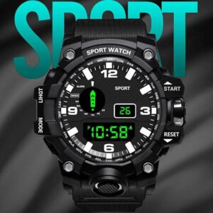 Random Color - Men's LED Digital Watch Men Sport Watches Fitness Electronic Watch Multifunction Military Sports Watches Clock Kids Gifts - [C0RED]-B0D2BT2RZZ