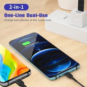 [1Pcs-100Cm-Type C-Micro USB, 100cm-Type C Male ] 2 in 1 USB Type C Cable Splitter to Micro Type-C Mobile Phone Charging Cable (C003)B0D3ZGKKFY