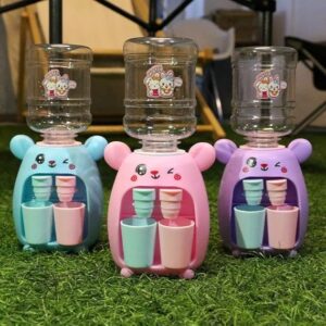 Mini Water Dispenser For Children Kids Gift Cute Cold/Warm Water Juice Milk Drinking Fountain Simulation Cartoon Kitchen Toy (Random Color)-B0CCGLTLWD