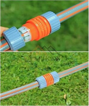 Garden hose connector (2 Pcs) (1/2 inch) Hose Connector Garden Tools Quick Connectors Repair Damaged Leaky Adapter Garden Water Irrigation Connector Joints Garden irrigation control-B0D8SPVJW5