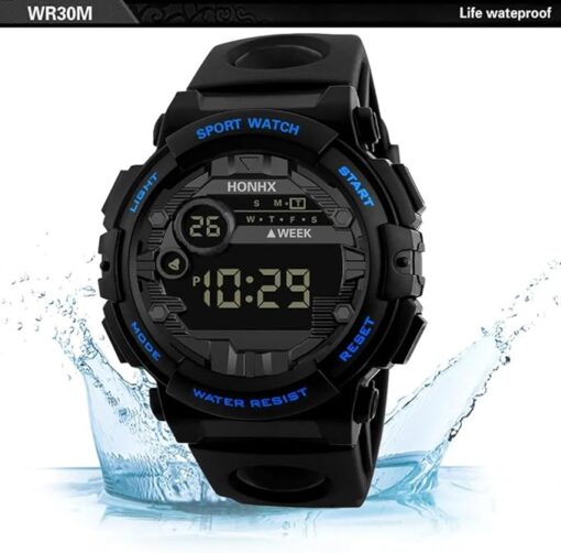 MySouq-Store - Mens Digital Led Color Changer Watch Date Sport Men Outdoor Electronic Watch Erkek Kol Saati Saat Erkek Kol Saati Relogio Masculi-B0CXDYP5Q3