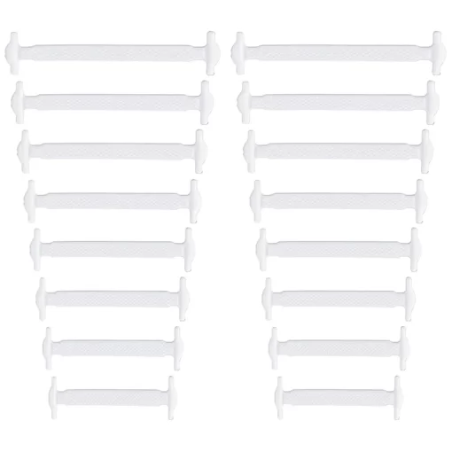 MySouq – Store Shoelaces Silicone No Tie - 12 Pieces - White B098VFFM7T