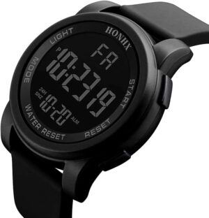 [ 1pcs ] 50m Waterproof Mens Led Watch Multifunction Sport Women Outdoor Electronic Watch Minimalist Fashion Ultra Thin Watches Fashion(Black BG)-B0D4KM88L2