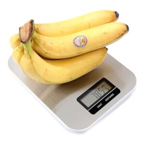 Kitchen Scale, 5 Kilos LCD Display, 0.05oz/1g Strain Gauge precision Technology, Auto/Manual Shut-Off - size 220 * 160mm-LCD Size 59 * 22mm, low Battery indication/Over Load indication-B0DPLDSWM3