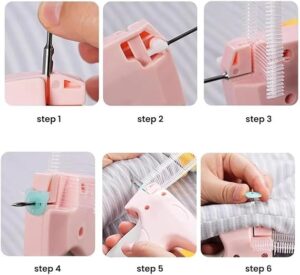 Portable Quick Clothing Fixer With Buckles Micro Stitch Tag for Clothes Fixer Tool Quilt Tacking Fastener Clip-B0DK66XWXN