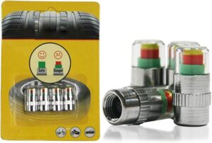 Car Auto Tire Pressure Monitor Gage Alert Sensor Indicator Valve Caps, 4 Pieces-B091JGJ922