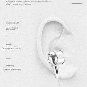 [1Pcs -white] Wired Headphones 3.5mm Sport Earbuds with Bass Phone Earphones Stereo Headset with Mic volume control Music Earphones-B0CPPX33LP