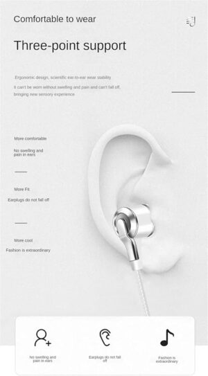 [1Pcs -white] Wired Headphones 3.5mm Sport Earbuds with Bass Phone Earphones Stereo Headset with Mic volume control Music Earphones-B0CPPX33LP