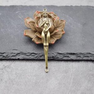 Creative Brass Keychain Earpick Beauty Women Keychain Pendants Handmade Goddess Ear Pick Tool Outdoor Camping Ear Pick-B0C4K3GPG3