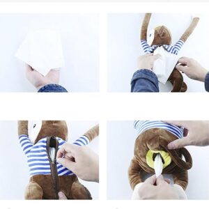 61qUbu3wtSL._AC_SX569_ Cartoon Multifunctional Tissue Bag Chair Back Hanging Car Monkey Tissue 1Pcs-B0DPDWM63R