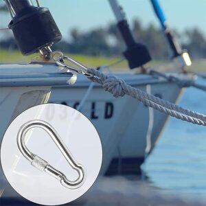 D Shape Hook With Safety Lock Around 10-8-6 cm - 3 Pcs Deffrent Shapes-B0C6KNZF7P