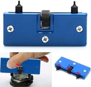 ZHHENG OP812 Blue Adjustable Rectangle Watch Back Case Opener Remover Wrench Repair Tools Repair Kits-B09CGWX7YT
