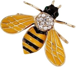 Cute Vintage Big Bee Insect Brooch Enamel Animal Badge Corsage Pins Jewelry Gift (D) 3.9 * 1.9cm-B0BRCDY746