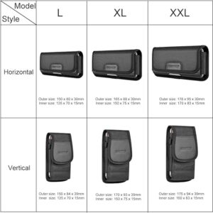 61zXCiw7knL._AC_SY450_ Phone Holster Case Nylon Cell Phone Belt Clip Pouch Carrying Case Waist Bag - Vertical (XXL) 16 * 8.3 * 1.5CM-B0CY7TS292