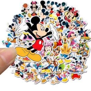 50Pcs Cartoon Mickey Mouse Theme Vinyl Waterproof Stickers for Water Bottle Cup Laptop Guitar Car Motorcycle Bike Skateboard Luggage Box Graffiti Patches CJHSL-B091NQNVMG
