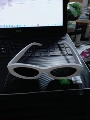 Men's Fashion Women's Luxury Cat Eye Sunglasses Triangle Vintage Design UV400 Sun Glasses Unisex Classic Small Outdoor Goggle Shades (oval - white)-B0DP15NJMB